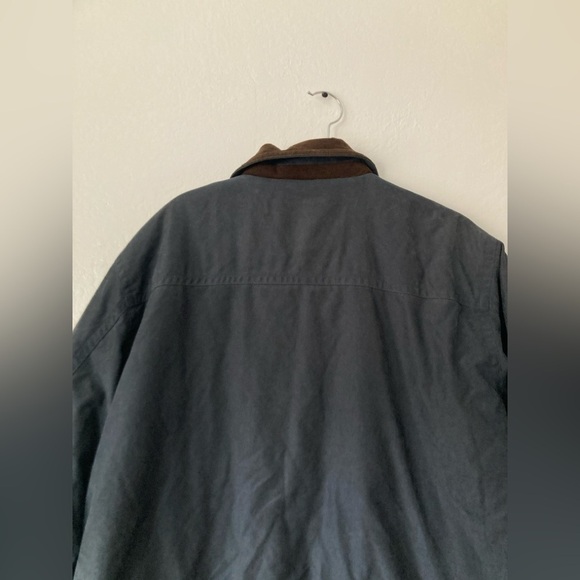 Vintage LL Bean Parka Chore Coat Wool Lined Navy Plaid Full Zip Hunting Barn - Picture 13 of 16